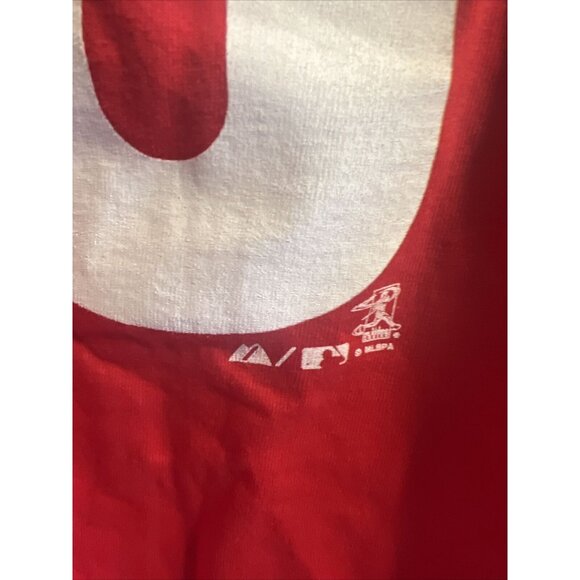 Hunter Pence #3 Philadelphia Phillies MLB Majestic Jersey Tee ADULT LARGE - Picture 3 of 4